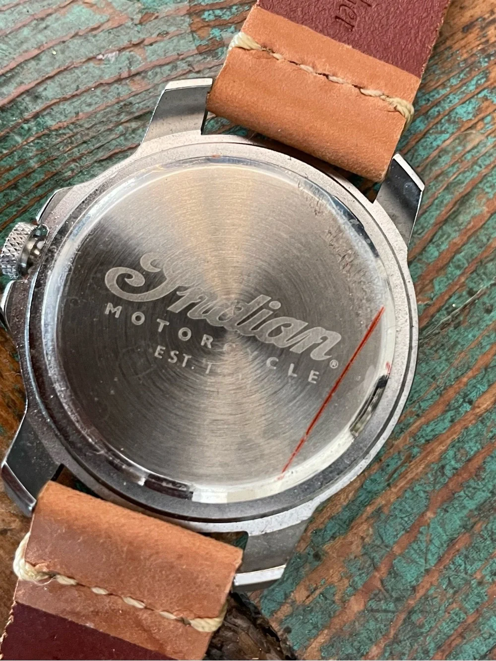 Indian Motorcycle 1901 Men’s Brown Leather Wristwatch